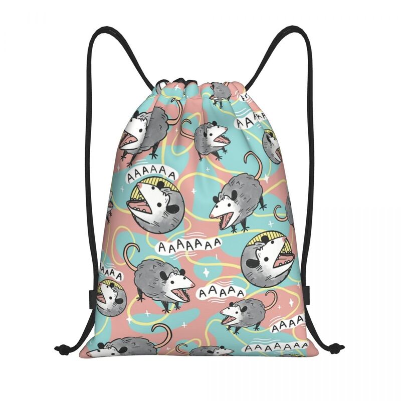 Рюкзак на шнурке Opossum для мужчин и женщин, портативный спортивный ранец для тренировок с животными