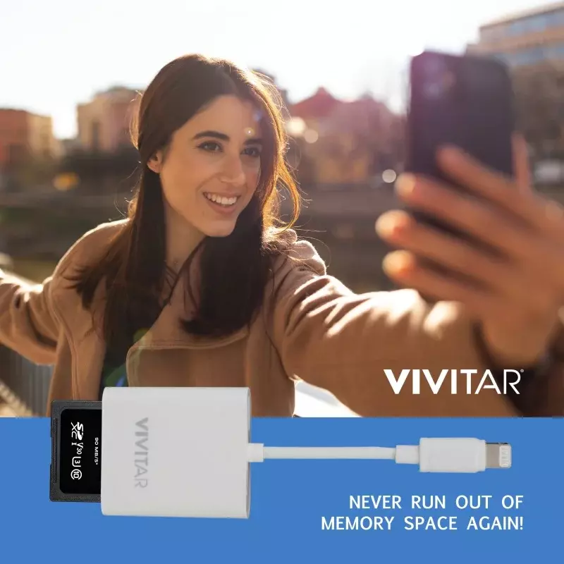 Vivitar-Lecteur de carte SD mobile, micro SD et flash compact