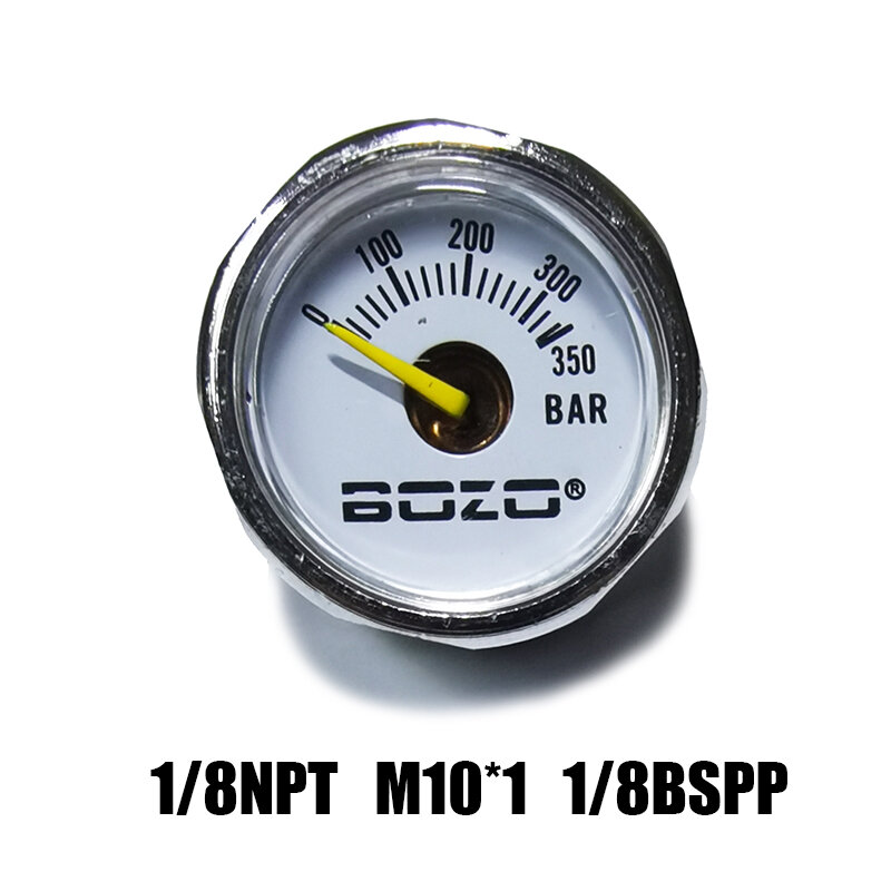 Minimanómetro de alta presión, accesorios de válvula de bomba de mano de 25mm y 1 pulgada, regulador de buceo, escalada de montaña, M10 x 1, M8 x 1
