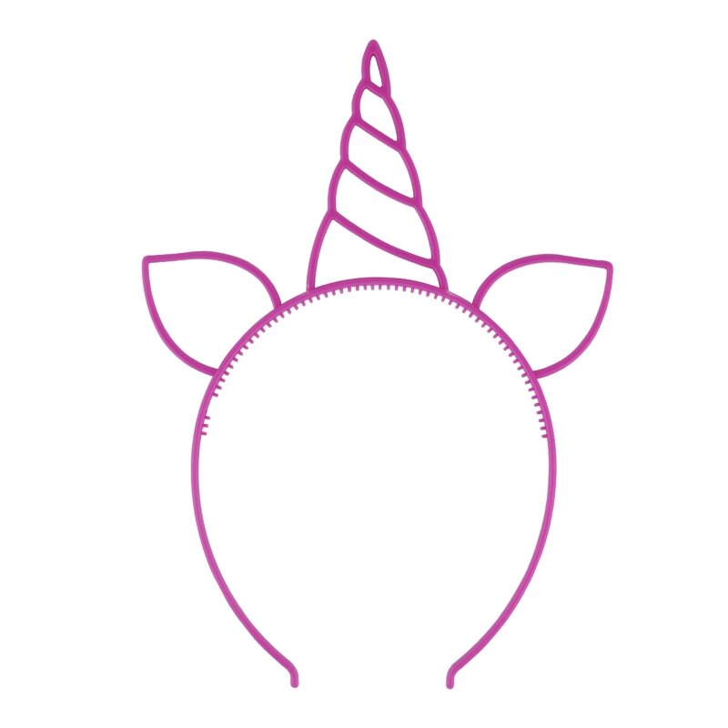 652F Unicornio para diadema con orejas gato Diadema unicornio Favores fiesta para niñas Aro para cabello
