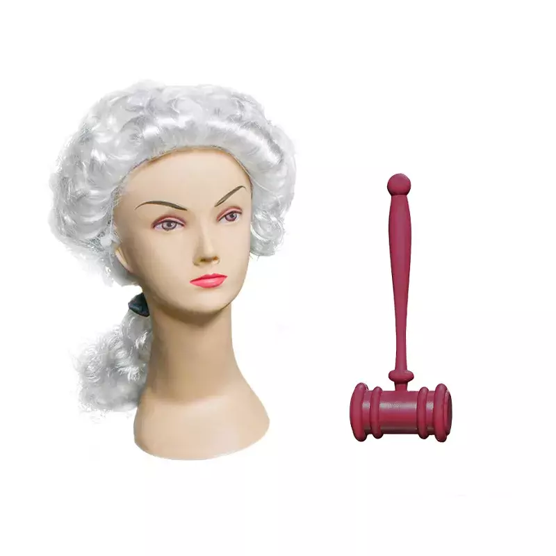 Cosplay Judge Suit Lawyer Hair Accessories And Hammer Halloween Party Props