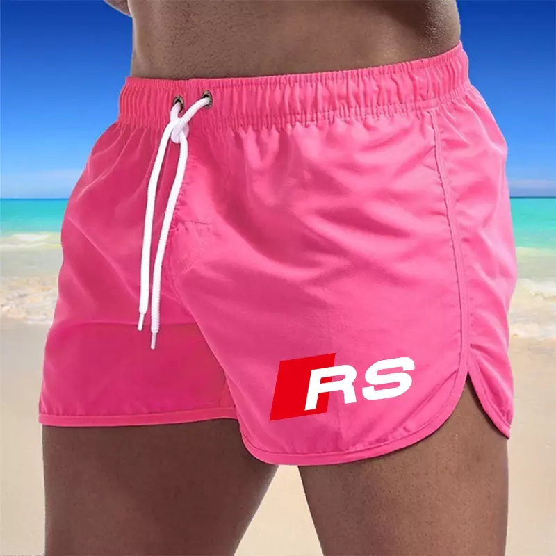 Pantalones cortos deportivos transpirables para hombre, Shorts de secado rápido para correr, entrenamiento adelgazante, playa, 2024