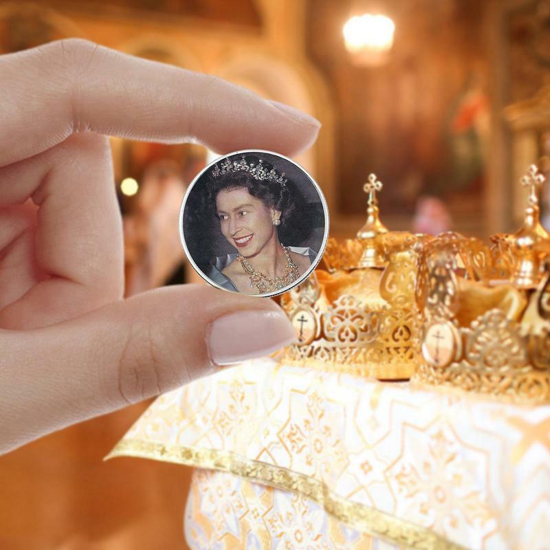 Rainha Elizabeth II Lembrança Coin Memorial, o mais longo monarca reinante, Decorações Comemorativas de Colecionador Real Artesanato