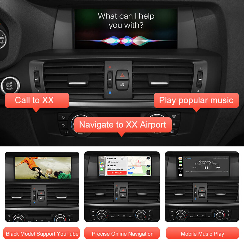 Беспроводной CarPlay для BMW CIC,NBT,EVO система X3 F25 G01 X4 F26 2011-2020 с Android Mirror Link AirPlay, функция воспроизведения автомобиля