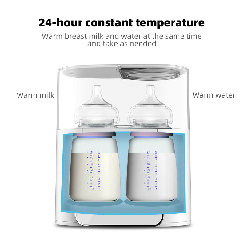Chauffe-biSantos multifonction pour bébé, accessoires de chauffage rapide, chauffe-lait, arabisateur avec contrôle de température ACcurate