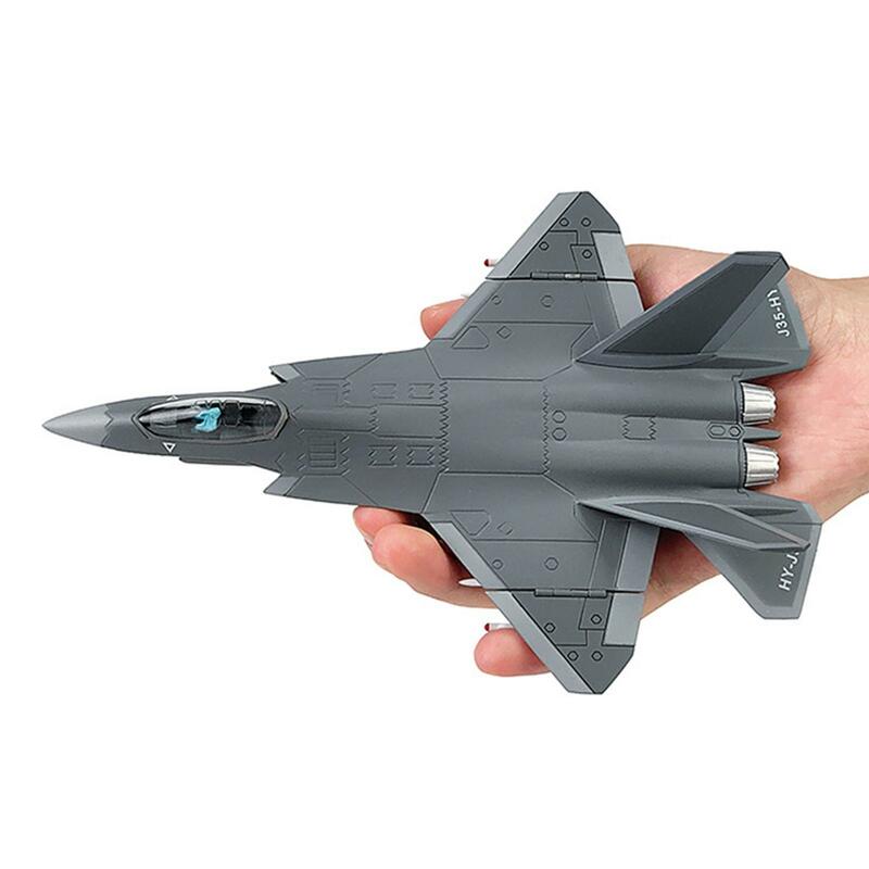 1:100 J35 Plane Model Display Ornaments Diecast Plane with Stand Aircraft Plane Model for Bar Desktop Home Shelf Collection