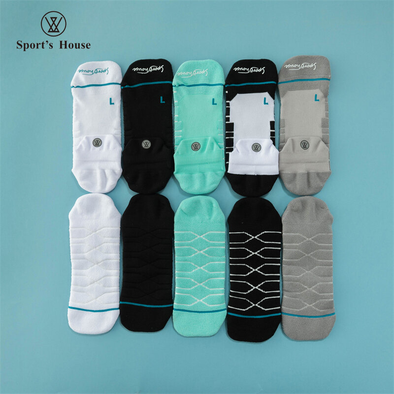 SPORT'S HOUSE Spring and summer thin men's short running socks Towel bottom wicking sweat breathable outdoor sports boat socks