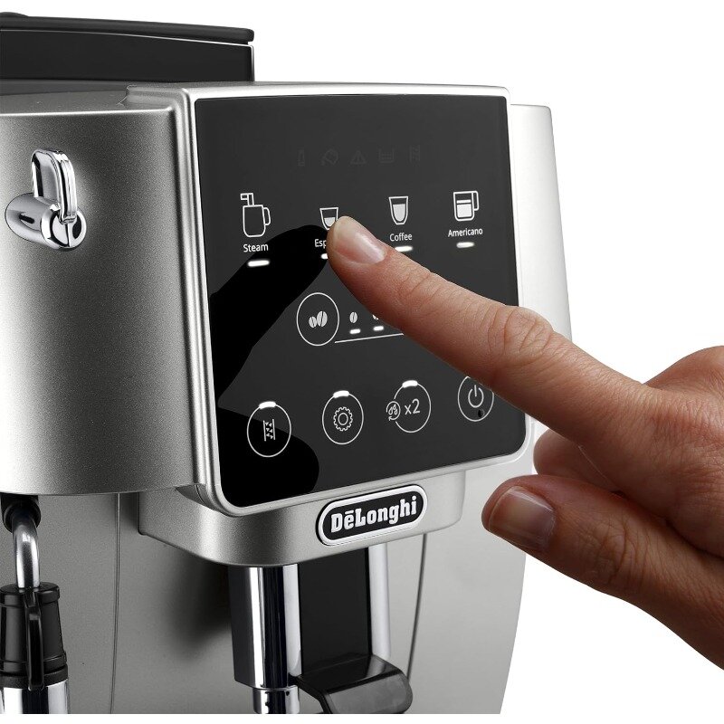 De'Longhi Magnifica uruchamia automatyczne ekspres do kawy z ręcznym spienianiem mleka, srebro