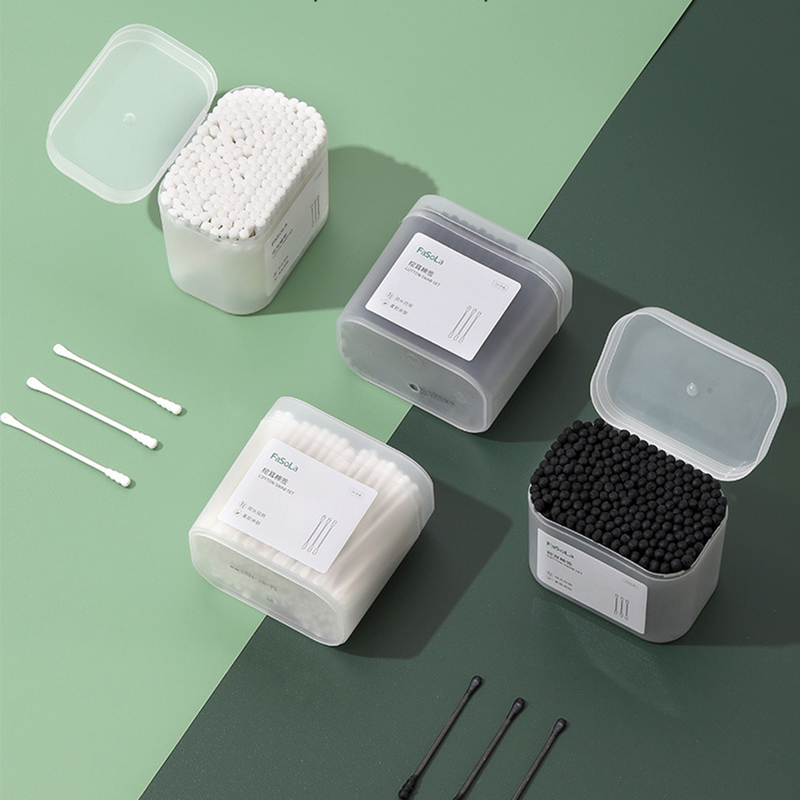 Ватные палочки для чистки ушей, миниатюрные наушники с двойным наконечником, белые электронные аппликаторы