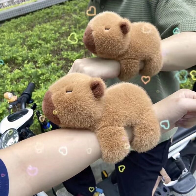 Rytanda Capybara Klatschen Kreis Spielzeug Slap Snap Wrap Armband Armband Capybara Plüsch Handring Spaß Pop Kreise Kinder Weihnachts geschenk