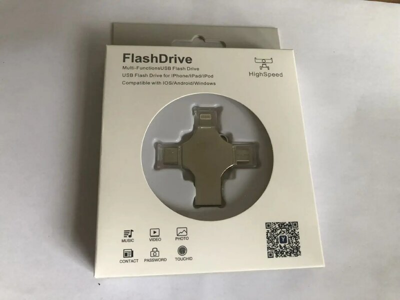 Unidade Flash USB Tipo C, Pen Drive, Pendrive, 16GB, 32GB, 64GB, 128GB, 256GB, 512GB, 1TB, 2TB, 4in 1, iPhone, iPad, Android, Pen Drive 3.0, Novo