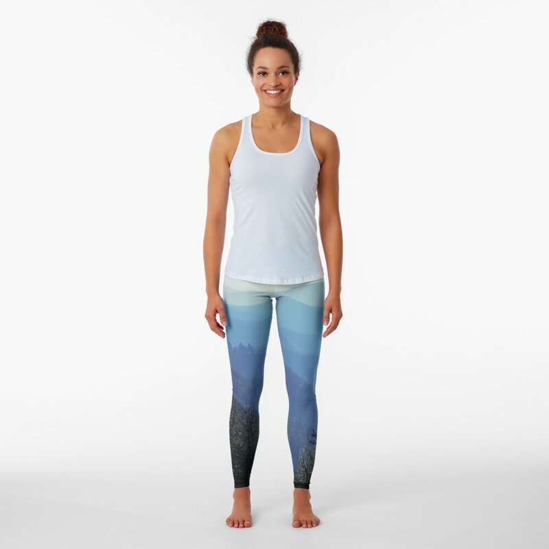 Appalachian-Leggings de sport bleu pour femme, pantalon de gym