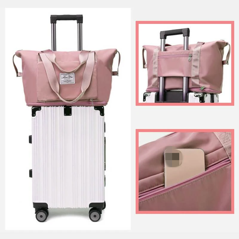 กระเป๋าเดินทางพับเก็บได้ขนาดใหญ่กระเป๋ากันน้ำกระเป๋าถือ Duffle กระเป๋าผู้หญิงมัลติฟังก์ชั่กระเป๋า Crossbody น้ำหนักเบา