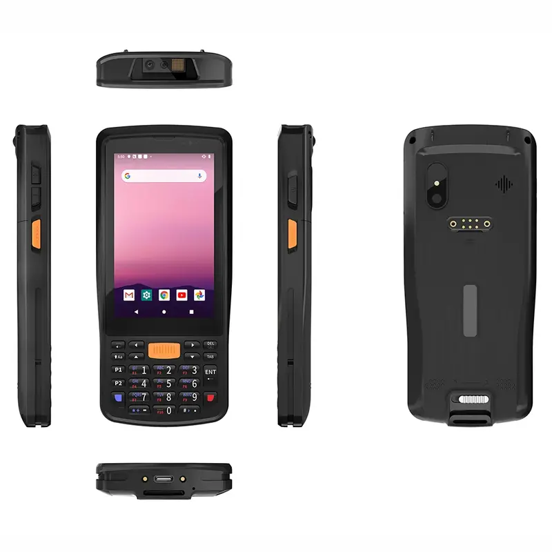 Varredura Handheld áspera PDA, andróide 11, ósmio, 4G + 64G, coletor de dados