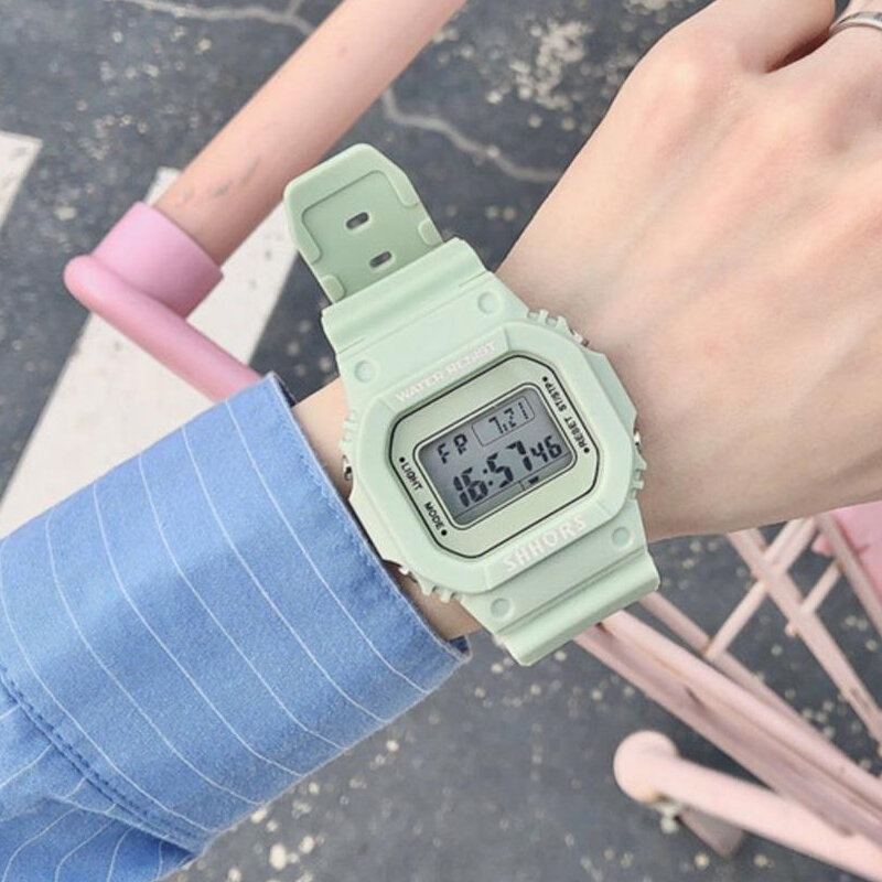 Moda przezroczysty cyfrowy zegarek kwadratowy kobiet zegarki sportowe wodoodporny elektroniczny zegarek Reloj Mujer zegar Dropshipping