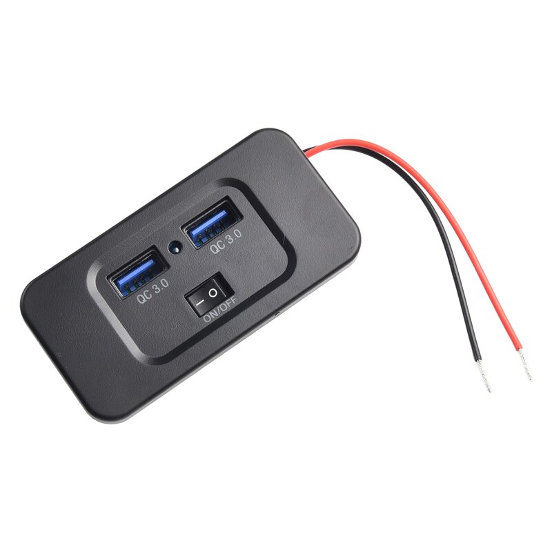 Power Outlet Car Fast Charger Dustproof Fast Charging Mount Universal Fitment Output QC QC Quick Charge Ports