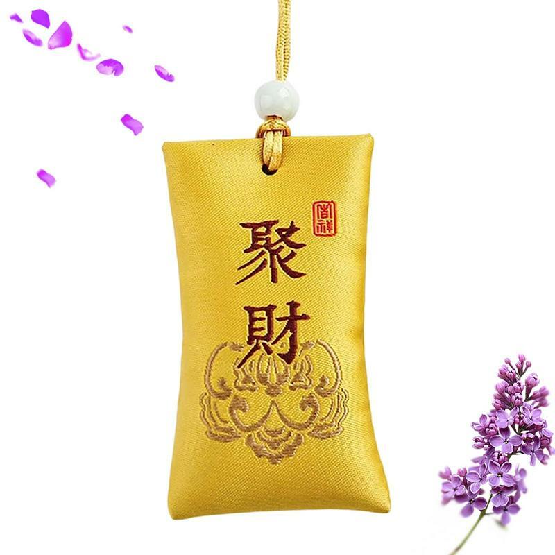 Spirituelles Salz mit Beutel buddhistische Halskette aus China klassisches Design für Hoffnung und Schutz ideal für Garderoben auto Studie