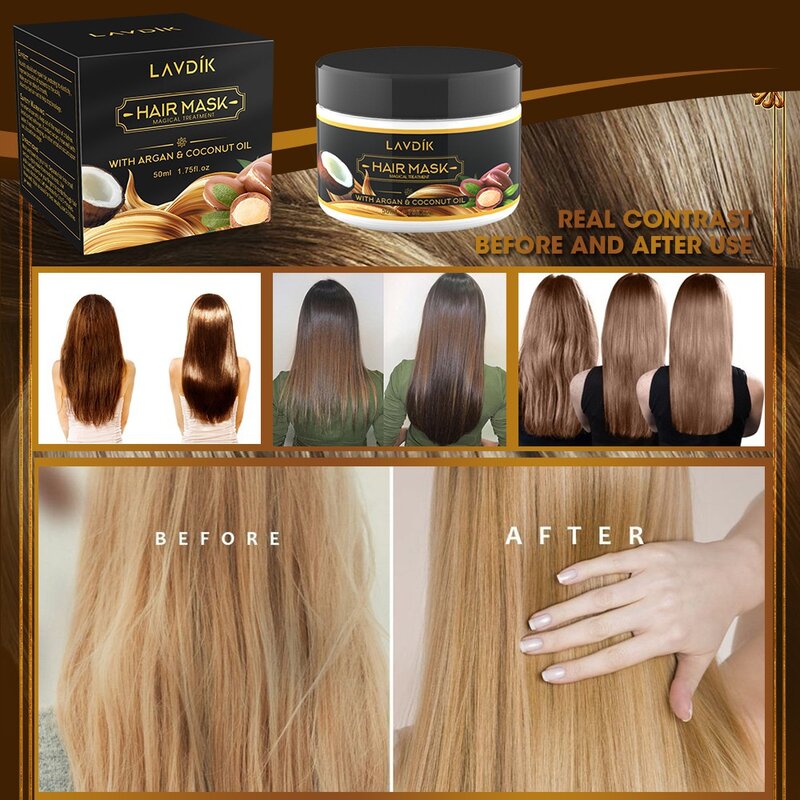 Explosive model LAVDIK nourishing hair mask conditioner deep repair hair care soft and steam-free nutrition OEM processing