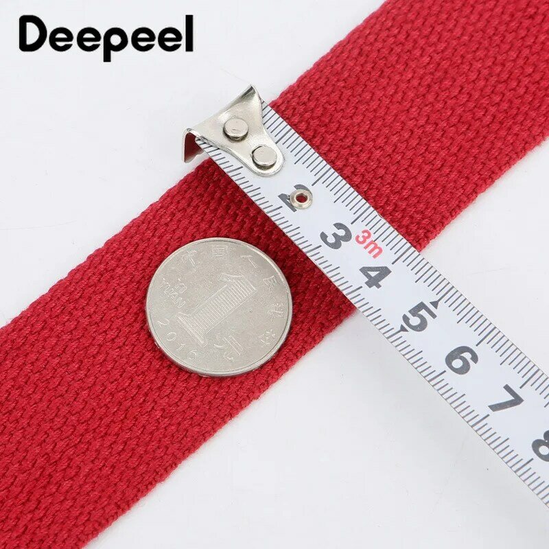 Deepeel-Correa de lona de 3,8 cm de ancho, hebilla de aleación ajustable de 80-140cm, cadena para bolso, equipaje, bandas de hombro, accesorios