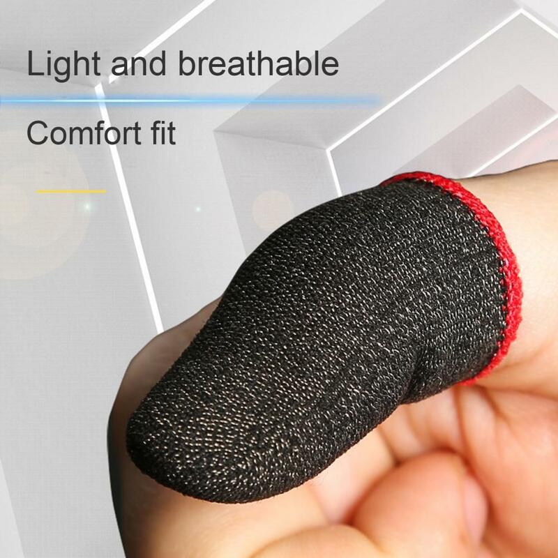 Luvas de dedo ultra finas para jogo, luvas antiderrapantes, anti-suor, melhora a experiência de jogo, sensação suave, alta precisão, sensibilidade