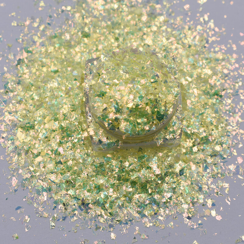 20 g/saco brilho irregulares iridescente glitter sereia flocos hexágono diy unhas manicure lantejoulas decoração acessórios