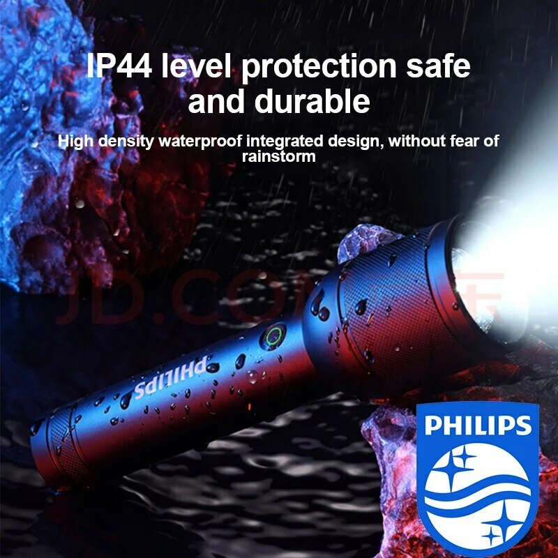 Philips-linterna LED portátil de 8168 lúmenes, potente linterna brillante de 1000m, lámpara de Camping para senderismo al aire libre, autodefensa, 3200