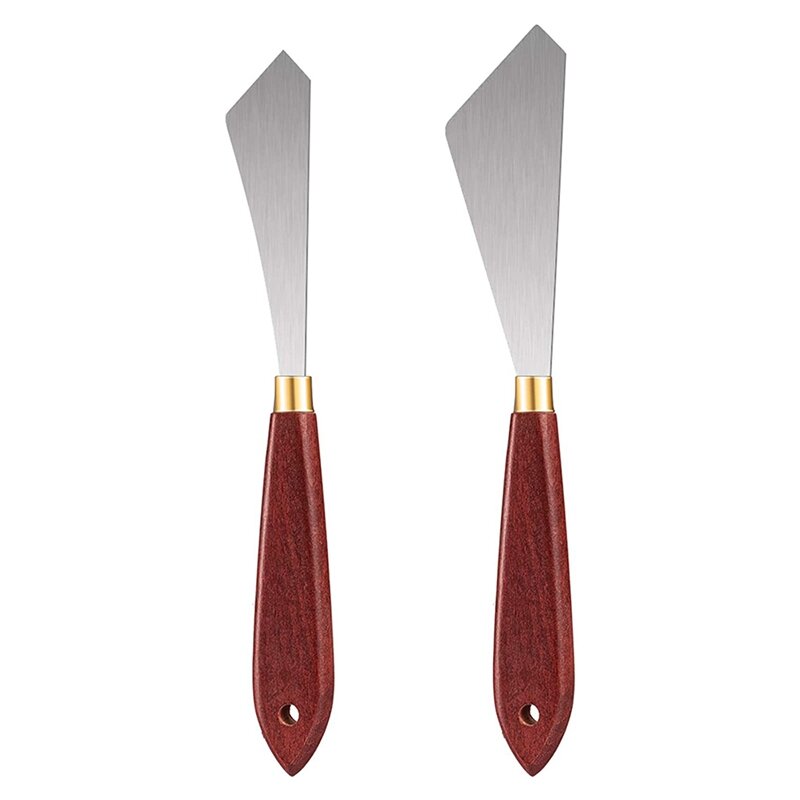 سكين مكشطة الرسم من الفولاذ المقاوم للصدأ ، سكين خلط ، كاشطات لوح ، أداة فنية ، 2 صفيحة