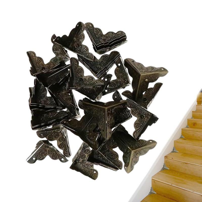 Пылезащитные углы для лестницы, винтажные пылезащитные углы, протектор углов с винтажными узорами для полок и столов