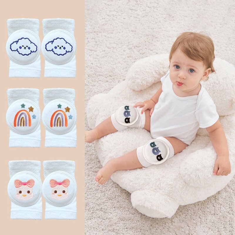 2023 Korea Baby Knee Pads Fashion Print Kids Kneepad for Crawling Toddler Baby Safety Accessories Knee Protector Socks 0-2Years