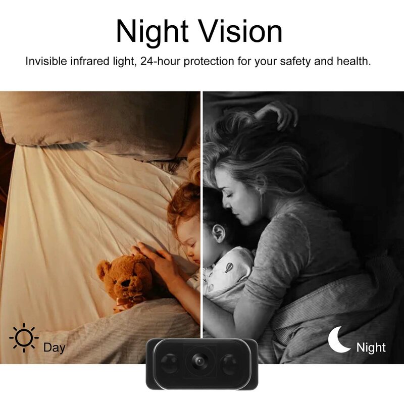 Mini Câmera Babá Interior, Full HD, 1080P, Pequeno WiFi, Sem Fio, Segurança do Lar, Escritório, Bebê, Animais de Estimação, Pais