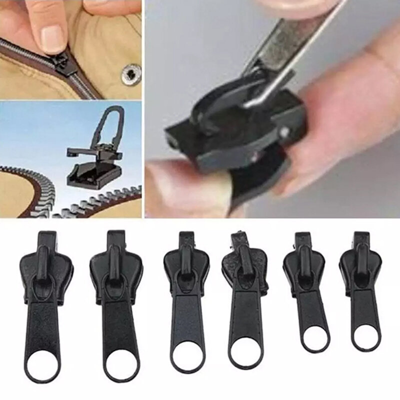 6Pcs Instant Zipper Universal Instant Fix Zipper Repair Kit Replacement Zip