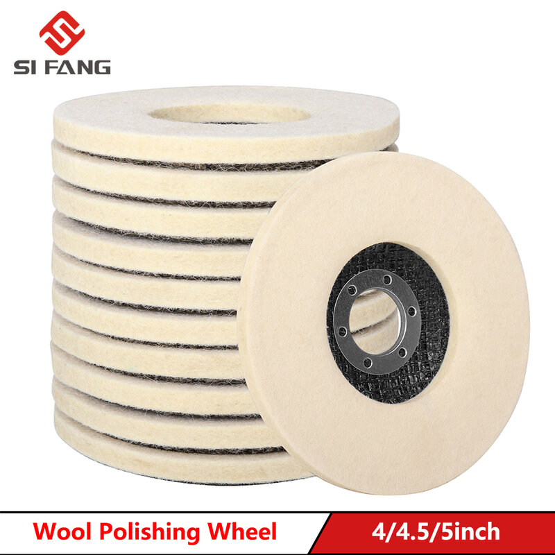 100/115/125mm Wool Polishing Wheel Buffing Pads Angle Grinder Wheel Felt Polishing Disc For Metal Marble Glass Ceramics