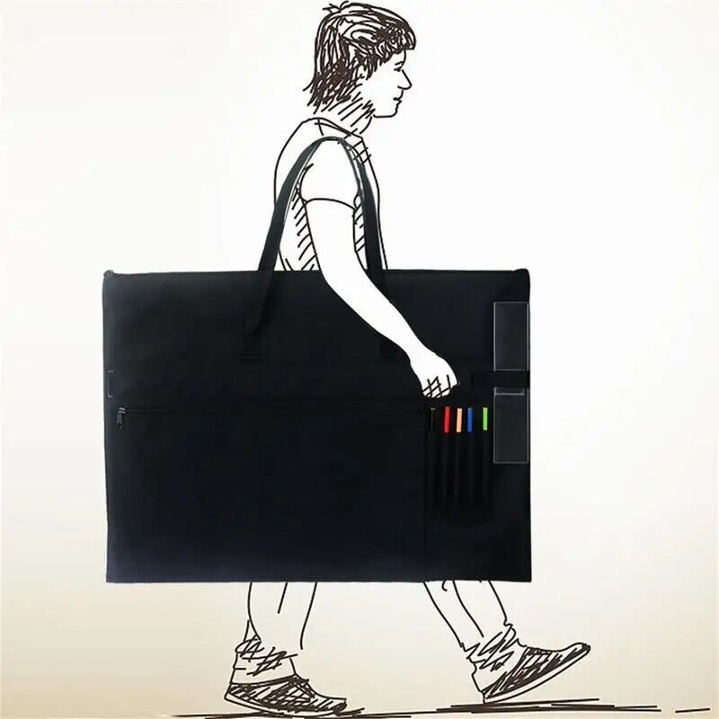 حقيبة الفن للوازم سعة كبيرة تحمل حافظة تخزين مقاومة للاهتراء حافظة أوراق للأعمال الفنية/لوحة ملصق/مشروع/