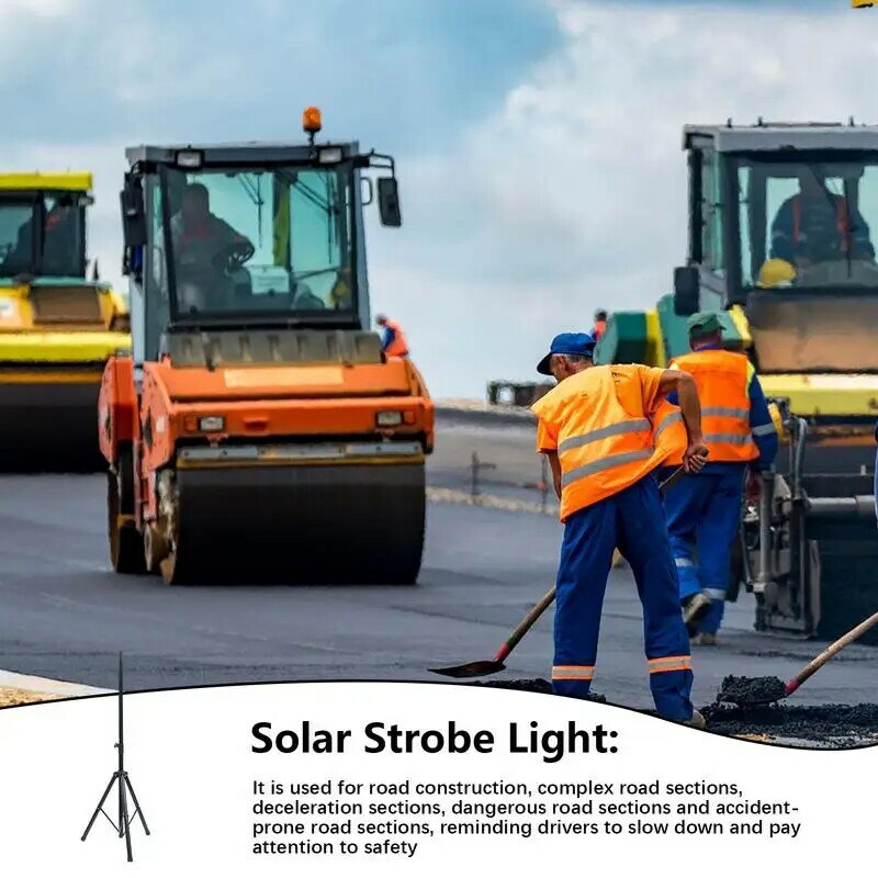 Solar Strobe Warning Lights Solar Operated Waterproof Safety Signs Security Light Road Construction Signs Flash Traffic Lights