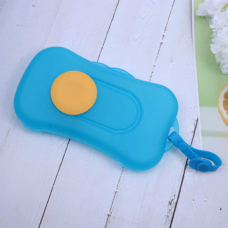 Portable Outdoor Baby Wipes Box, Blue Wipes Case, Delicado, Conveniente, Uso de armazenamento
