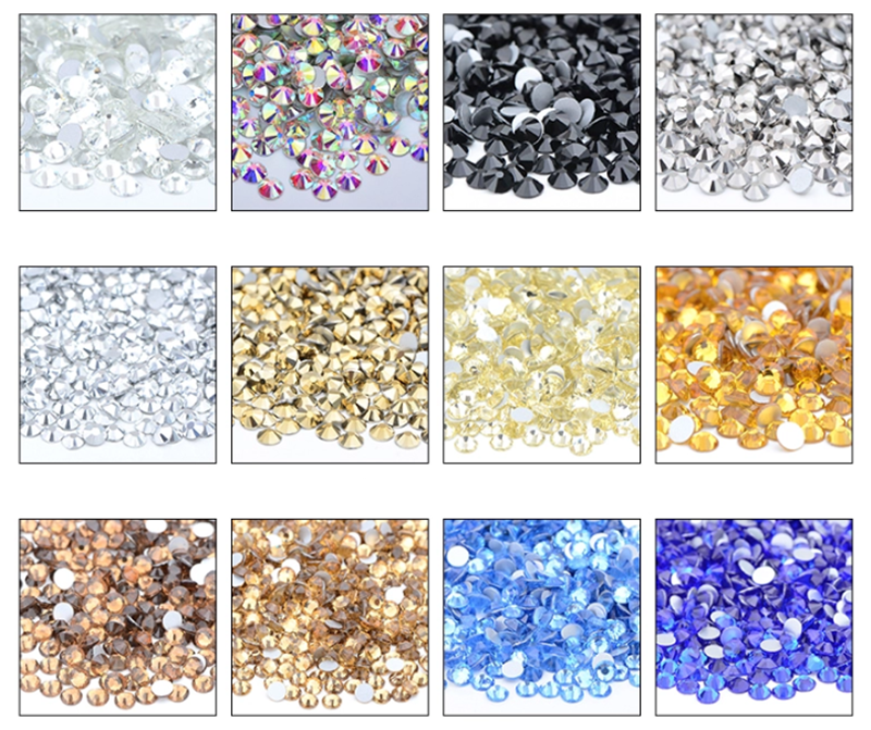 Brilhante Prego Beads para DIY Pintura Diamante, Brocas de Resina, Cristal Redondo, Resina Mosaico, Bordado, 2.5mm, Resina