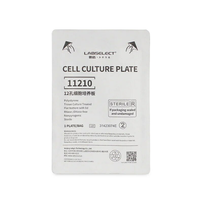 LABSELECT-Plaque de culture cellulaire 12 puits, 11210