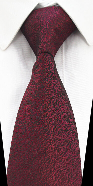 Cravatta classica in seta da 8CM da uomo Solid Black Red Purple Pink testurizzata cravatta da uomo formale da ufficio accessori regalo per feste
