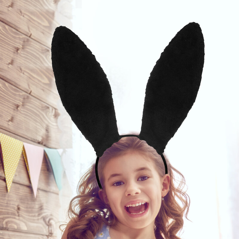 Páscoa adulto crianças bonito coelho orelhas bandana prop halloween fantasia vestido hairband coelho orelha hairband decorações de festa para a páscoa