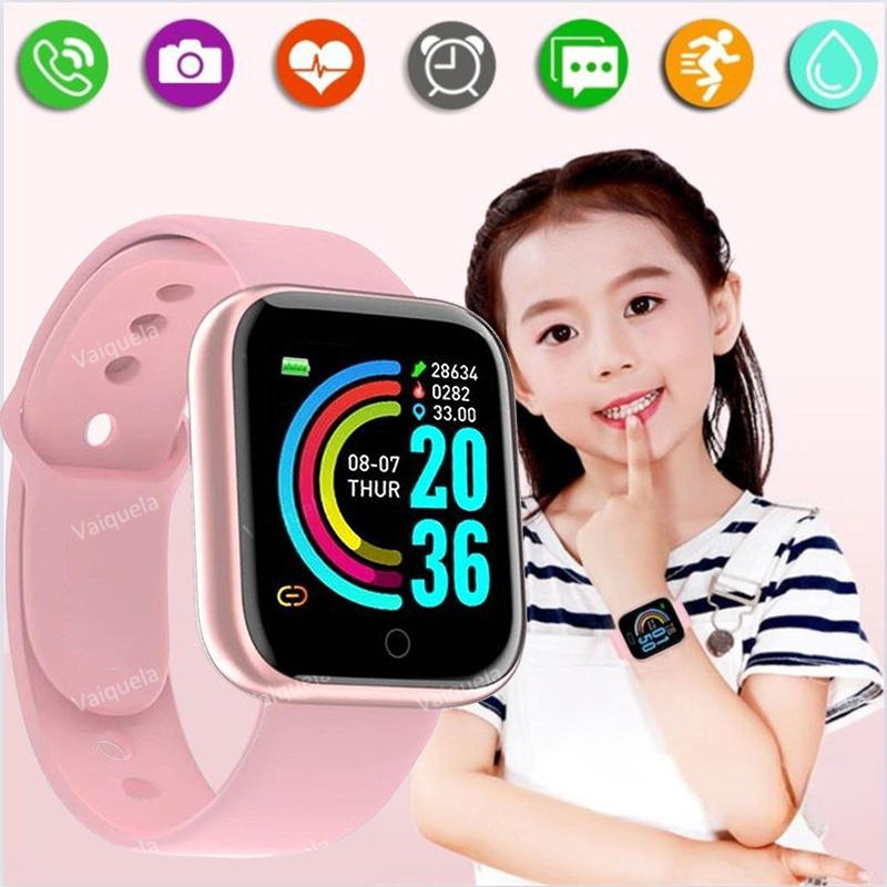 Smart Connected Child Fitness Tracker Smartwatch, relógio digital, relógios à prova d'água para homens e mulheres, crianças, Bluetooth, Y68