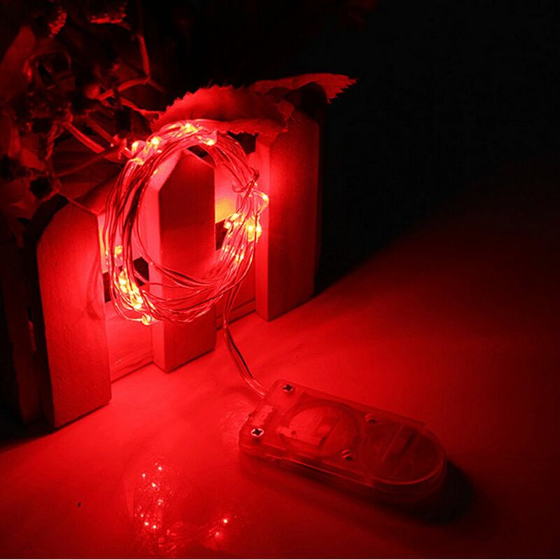 سلسلة أضواء خرافية تعمل بالبطارية للحفلات ، مقاومة للماء ، 20 مصباح ، 2 متر