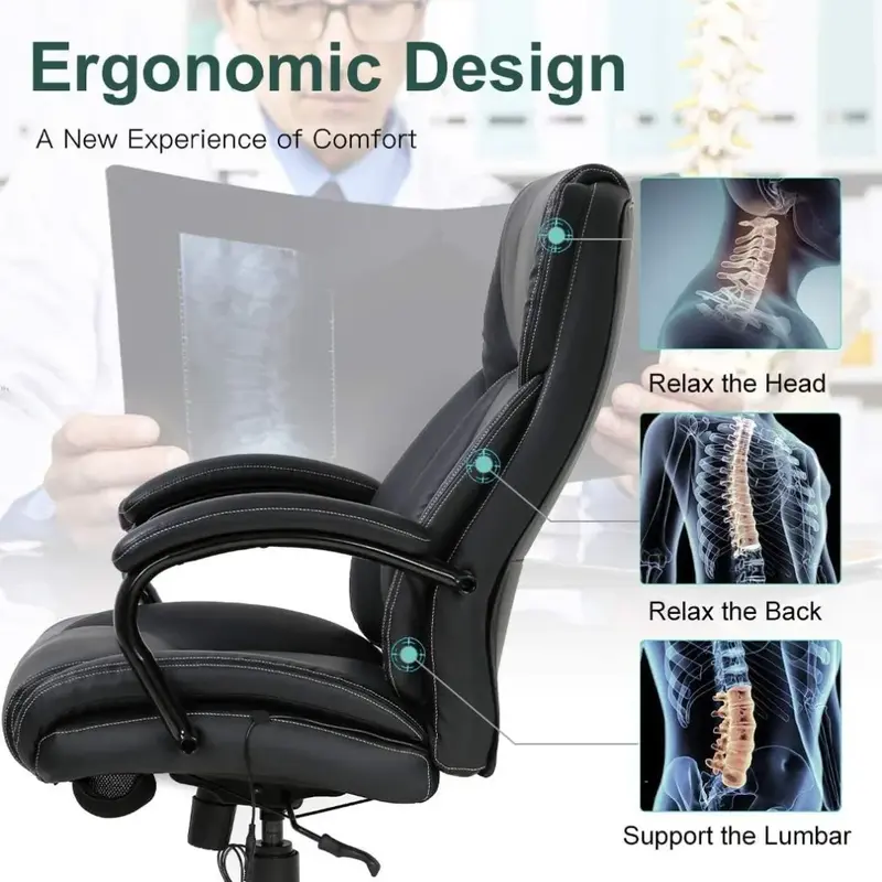 Kursi Gamer meja lebar 500LB, kursi kantor besar dan tinggi desain mebel kursi komputer game ergonomis