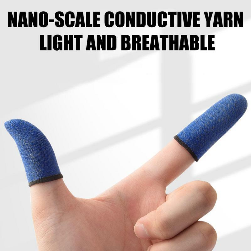 Jogo de vídeo mangas de dedo mangas de polegar mobiliário anti-supolegar de fibra de carbono para tela de toque eletrônica