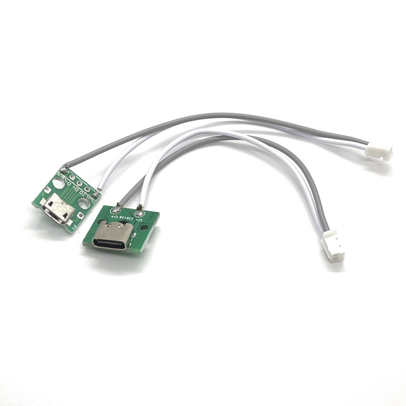 Conector hembra Micro USB 3,1 tipo C, 1 piezas, puerto de carga, cable de soldadura, placa de fijación de tornillo PH2.0