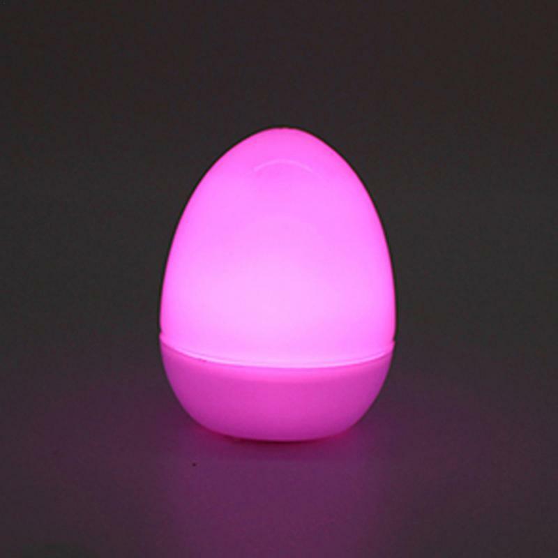 Huevo de Pascua con luces LED, 12 piezas, iluminado, resistente a caídas, impermeable, Multicolor, electrónico, juguetes iluminados para Hotel