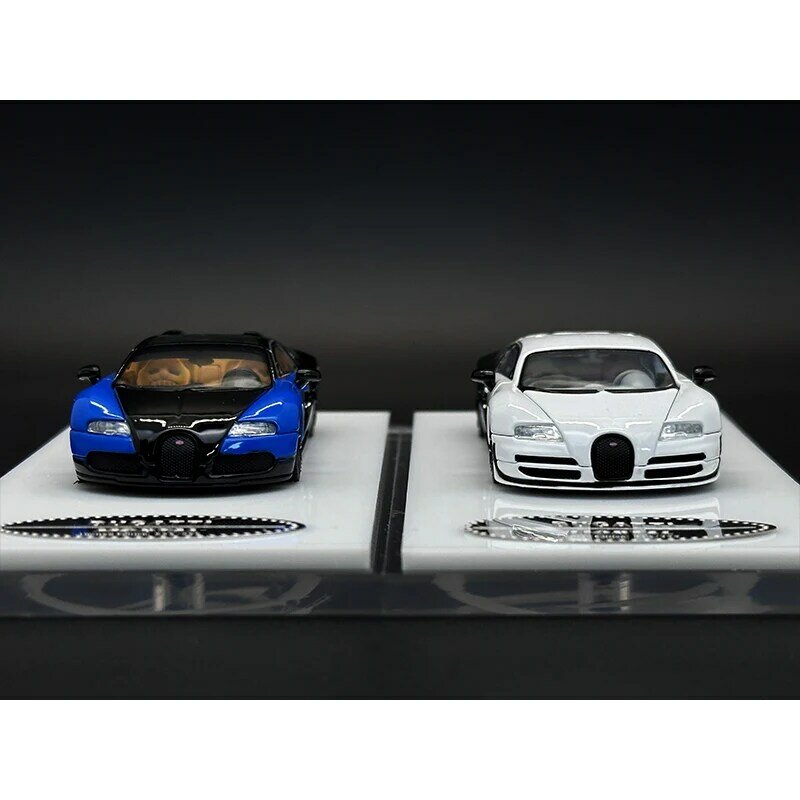 Mortal In Stock 1:64 Veyron keramik pola Diecast Diorama mobil koleksi Model mainan miniatur
