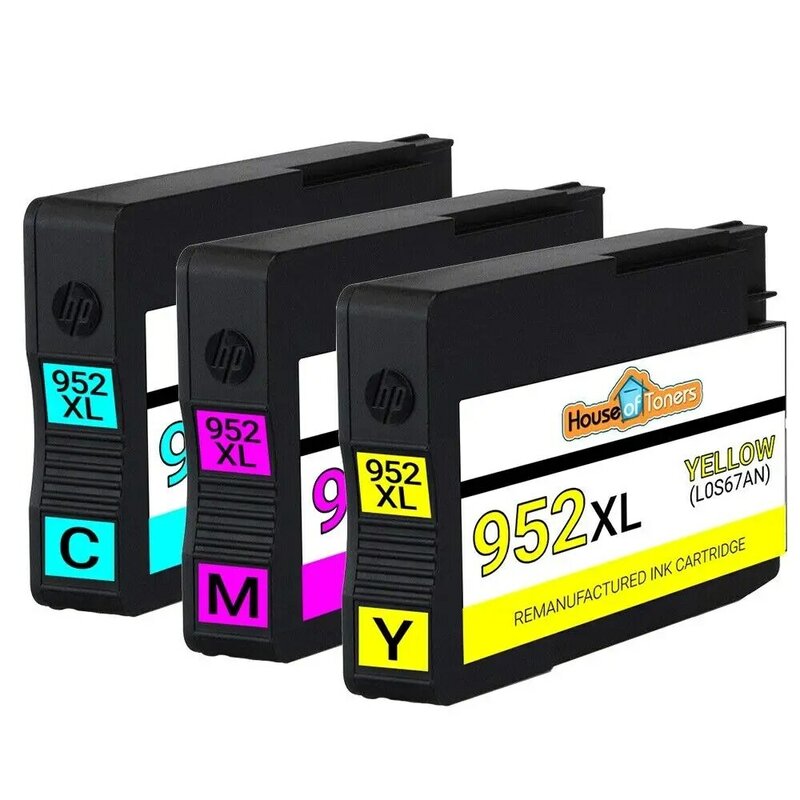 3pk Replacement HP 952XL Ink for Officejet Pro 8717 8718 8720 8724 8725 8726