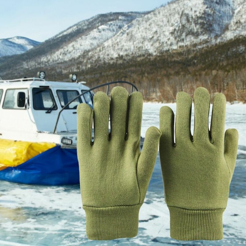 Army Green Work Gloves Elastic Opening Cold Storage Transport Cold-proof Gloves Thermostability Non-Slip Heat Resistant Gloves