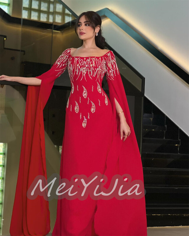 Meiyijia Avondjurk Saudi Prom Dress Bodycon Elegante Zeemeermin Kralentjes Arabia Sexy Avond Verjaardagsclub Outfits Zomer 2024