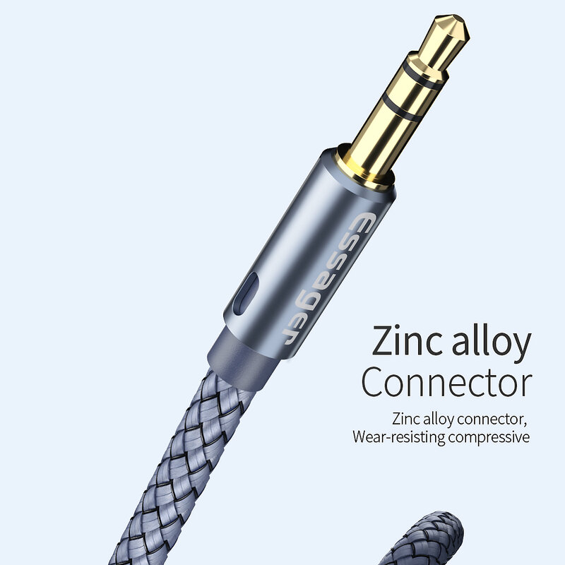 Essager – Cable de audio auxiliar con conectores jack, adaptador con enchufes macho de 3,5mm para auriculares, altavoz, teléfono móvil Xiaomi y Samsung